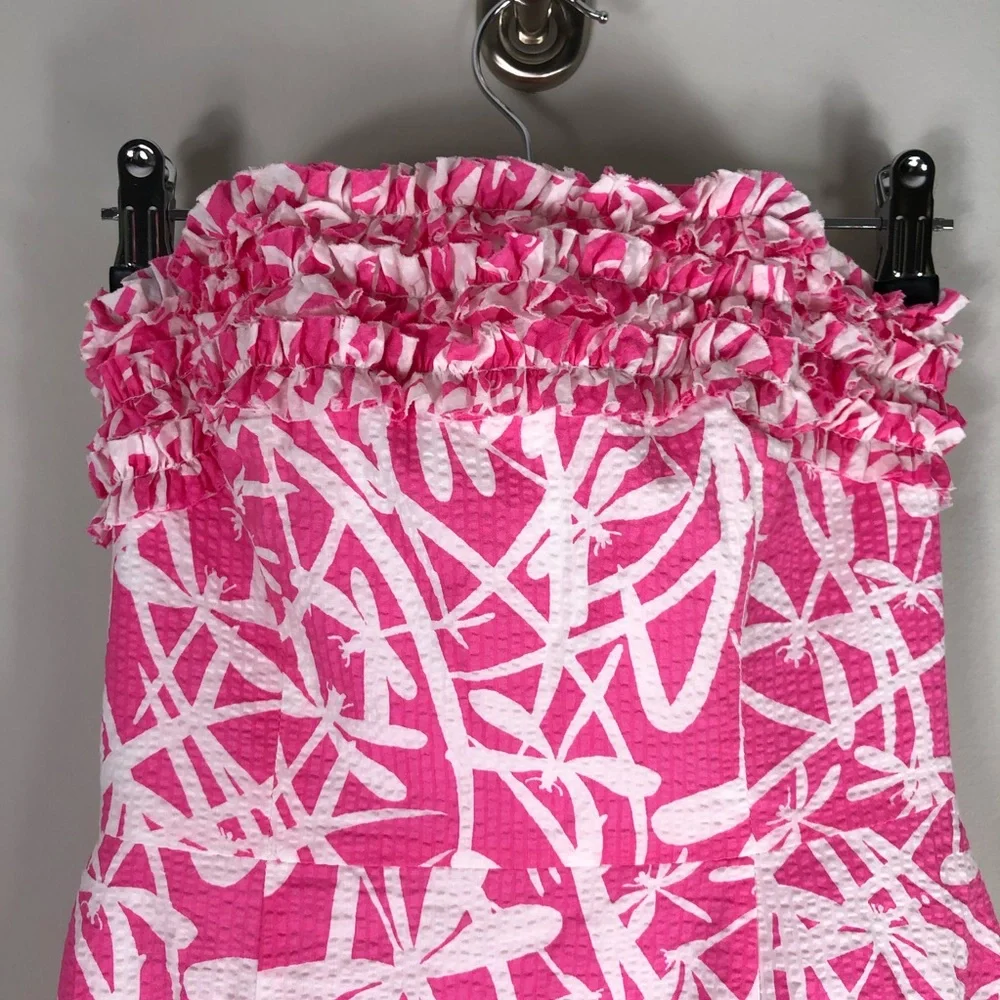 Lilly Pulitzer Ferra Strapless Dress Dragonfly 566 - Picture 4 of 9